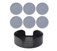 NEXAVKPR Sottobicchieri rotondi in silicone, set da 6 pezzi, per sala da | I tappetini in silicone proteggono i tavoli dai danni causati dal calore per le cucine domestiche, impediscono fuoriuscite