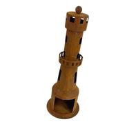 NEXAVKPR Supporto per faro in ferro per casa e giardino, antiruggine | Supporto antiruggine per prati esterni, scultura in metallo di ferro, ornamento artistico da cortile