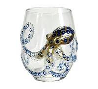 NEXAVKPR Vetro trasparente per bevande, stereoscopico Octopus1 3D | Tazza decorativa ispirata alla costa, intrattenimento domestico, monodose per servizio al tavolo