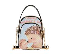 Nexawaveo Borsa a tracolla trapuntata piccola borsa a tracolla borsa da donna borsa per telefono con catena, Riccio per la festa della mamma