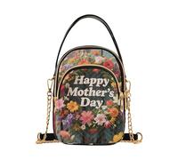 Nexawaveo Borsa a tracolla trapuntata piccola borsa a tracolla borsa da donna borsa per telefono con catena, Celebrazione della festa della mamma della corona