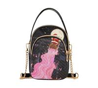 Nexawaveo Borsa a tracolla trapuntata piccola borsa a tracolla borsa da donna borsa per telefono con catena, Santa Guida