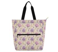 Nexawaveo Borsa da lavoro rustica marrone rosa per computer portatile da 11 | Borsa impermeabile per pianoforte con tasche con cerniera per lezioni spartiti e libri
