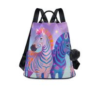Nexawaveo Borsa da viaggio antifurto da donna alla moda, Dinosauro pastello cosmico, Medium, Zaino da viaggio antifurto