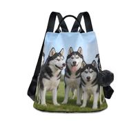 Nexawaveo Borsa da viaggio antifurto da donna alla moda, Ritratto di gruppo di cani, Medium, Zaino da viaggio antifurto