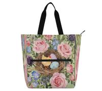 Nexawaveo Borsa di totalizzatore impermeabile multiuso con il sacchetto della spesa del tessuto di Oxford del pulcino 600D della pittura a olio