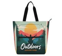 Nexawaveo Borsa impermeabile per pianoforte per lezioni Adventure Sunset View Music Tote con tasche con cerniera per spartiti e libri