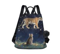 Nexawaveo Cat Dream Sky - Zaino antifurto da donna, alla moda, da viaggio, borsa a tracolla