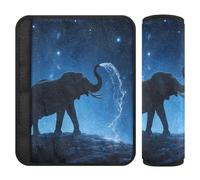 Nexawaveo Coprisedili per auto, motivo: elefante, blu notte, in morbida flanella, per seggiolino auto, passeggino, zaino