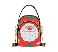 Nexawaveo Graziosa piccola borsa a tracolla da donna trapuntata borsa a tracolla borsa a tracolla portafoglio per telefono borsa a catena, Cartone animato Santa