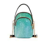 Nexawaveo Graziose piccole borse a tracolla da donna trapuntate borsa a tracolla borsa a tracolla portafoglio per telefono borsa a catena, Acquerello Mare Stellato