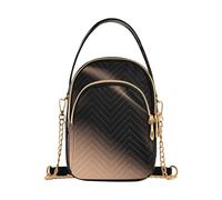 Nexawaveo Piccola borsa a tracolla da donna trapuntata borsa a tracolla borsa a tracolla telefono portafoglio catena borsa, Misteriosa Onda Marrone