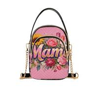 Nexawaveo Piccola borsa a tracolla da donna trapuntata borsa a tracolla borsa a tracolla telefono portafoglio catena borsa, Mamma Floreale Carino