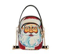 Nexawaveo Piccola borsa a tracolla da donna trapuntata borsa a tracolla borsa a tracolla telefono portafoglio catena borsa, Popart Santa Rose