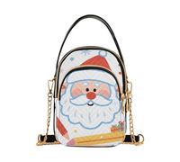 Nexawaveo Piccola borsa a tracolla da donna trapuntata borsa a tracolla borsa a tracolla telefono portafoglio catena borsa, Pastello Santa Bianco