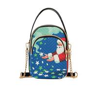 Nexawaveo Piccola borsa a tracolla da donna trapuntata borsa a tracolla borsa a tracolla telefono portafoglio catena borsa, Santa Stella Nuvola