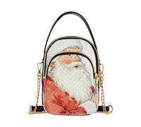 Nexawaveo Piccola borsa a tracolla da donna trapuntata borsa a tracolla borsa a tracolla telefono portafoglio catena borsa, Borsa Santa Acquerello Bianco