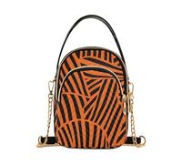 Nexawaveo Piccole borse a tracolla da donna trapuntate borsa a tracolla borsa a tracolla portafoglio per telefono borsa a catena, Strisce nere arancioni carine