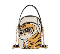 Nexawaveo Piccole borse a tracolla da donna trapuntate borsa a tracolla borsa a tracolla portafoglio per telefono borsa a catena, Moda Animali Guida