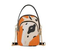 Nexawaveo Piccole borse a tracolla da donna trapuntate borsa a tracolla borsa a tracolla portafoglio per telefono borsa a catena, Ritratto di cavallo arancione