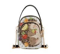 Nexawaveo Piccole borse a tracolla da donna trapuntate borsa a tracolla borsa a tracolla portafoglio per telefono borsa a catena, Frutta Riccio Carino