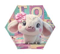Nexawaveo Piccolo ombrello antivento da viaggio Highland mucca compatto leggero pieghevole automatico pioggia e sole ombrello