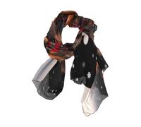 Nexawaveo Sciarpa da donna leggera cinese testa di leone moda pashmina scialli alla moda, Simpatico cucciolo con cappello di Natale, 90x180（CM）