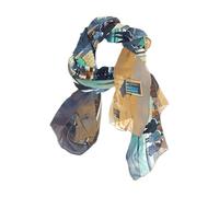 Nexawaveo Sciarpa da donna leggera con motivo mandala 3D verde acqua moda pashmina scialli alla moda, European Street Teal, 90x180（CM）