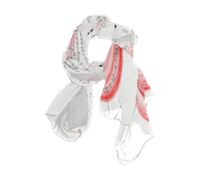 Nexawaveo Sciarpa da donna leggera con viso di lupo con fiamma, alla moda, pashmina, scialli alla moda, Cuore Musicale Bianco-1, 90x180（CM）