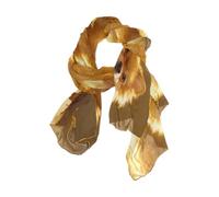 Nexawaveo Sciarpa da donna leggera epica leone oro moda pashmina scialli alla moda, Cavalieri ornati su arancione, 90x180（CM）