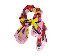 Nexawaveo Sciarpa da donna leggera lucida rosa San Valentino Decor moda pashmina scialli alla moda, Dolce lettera d'amore, 90x180（CM）