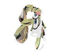 Nexawaveo Sciarpa da donna leggera per vacanze gatti guida moda pashmina scialli alla moda, Tartaruga Sorpresa Bianco-1, 90x180（CM）