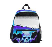 Nexawaveo Skeleton Art - Zaino per bambini e bambine, per la scuola | Borsa da viaggio per bambini, per asilo e asilo, per bambini dai 3 agli 8 anni