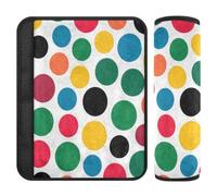 Nexawaveo Spalline 25,4 cm × 19,7 cm Vibrant Circle Art | Spalline extra larghe in morbida flanella per seggiolino auto passeggino zaino