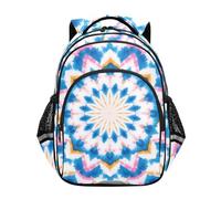 Nexawaveo Zainetto per bambini in età prescolare con mandala tie dye, per scuola elementare, per bambini e bambine, età 3-8 anni