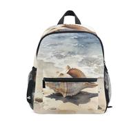 Nexawaveo Zaini prescolari per bambini Zaino per bambini, Beach Seashell | Borsa per libri per asilo nido con targhetta per il nome