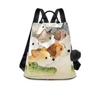 Nexawaveo Zaino da donna, alla moda, antifurto, borsa da viaggio per escursionismo e campeggio, Fila Animali Pastello