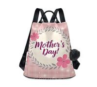 Nexawaveo Zaino da donna, antifurto, da viaggio, alla moda, per escursionismo e campeggio, Cornice Floreale M's Day