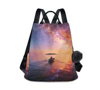Nexawaveo Zaino da donna, antifurto, da viaggio, alla moda, per escursionismo e campeggio, Viaggio nell'oceano cosmico