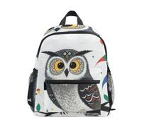 Nexawaveo Zaino per bambini con gufo, per la scuola e i libri | Borsa da viaggio per bambini, per asilo e asilo, per bambini dai 3 agli 8 anni