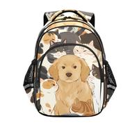 Nexawaveo Zaino per bambini per ragazzi ragazze zaino scuola per scuola elementare prescolare leggero bookbag, Cane tra i gatti, Small, Zaini da viaggio