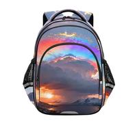 Nexawaveo Zaino per bambini per ragazzi ragazze zaino scuola per scuola elementare prescolare leggero bookbag, Paesaggio di nuvole arcobaleno, Small, Zaini da viaggio