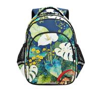 Nexawaveo Zaino per bambini per ragazzi ragazze zaino scuola per scuola elementare prescolare leggero bookbag, Arte delle piante della giungla, Medium, Zaini da viaggio