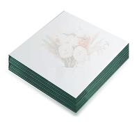 Nexboraque Confezione da 12 piatti quadrati a specchio, vassoio a specchio | Specchi in vetro da 25,4 cm, centrotavola per tavoli per fiori, profumi, decorazioni per feste, matrimoni