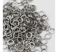 Nexbrill 200 anelli divisi in acciaio inox 304, per pesca, resistenti all'acqua salata, per esche e crankbaits, 5 misure da 4 a 6 mm