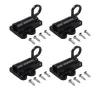 Nexbrill 4 chiusure automatiche a molla in lega di alluminio, autobloccanti per porte e armadietti per casa, recinzione da giardino, capannone, finestra, chiusura sicura, 5,2 x 4,2 x 2,2 cm (nero)
