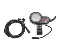 Nexbrill Acceleratore a pollice per scooter elettrico con display tachimetro integrato, 24 V/36 V/48 V, controllo a 6 pin, per scooter e bici elettriche, in plastica, leggero, 12,7 x 11 cm, facile da