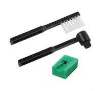 Nexbrill Ago di ricambio per cartucce Audio-Technica ATN95E, AT93, AT3400, AT3450, punta stilo ovale verde per dischi in vinile da 16/33/45 giri/min, facile da installare con pennello