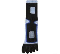 Nexbrill Calzini da uomo a cinque dita in cotone traspirante con cuscino | 75% cotone, assorbimento del sudore, piedi asciutti tutto il giorno, controllo, opzione di colore nero