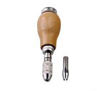 Nexbrill Morsa da gioielliere con manico in legno, strumento per trapano manuale per avvolgere e forare, morsa ergonomica con mandrino in lega per la creazione di gioielli e lavorazione del legno